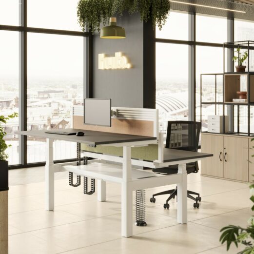 Gravity Deluxe Back to Back Sit Stand Desk